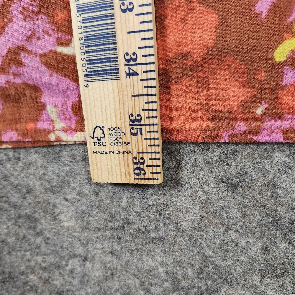 Eddie Bauer‎ A-line Dress Women P12 Pink Orange Cap Sleeve Beachy Boho Floral - Picture 7 of 12